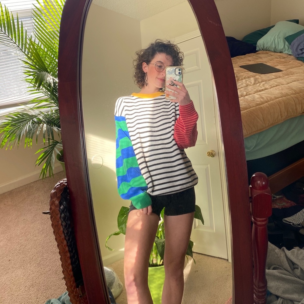 RARE American Apparel Colorblock Fisher Sweater